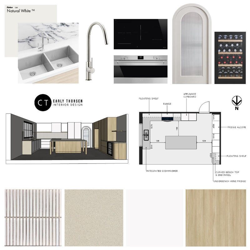 Contemporary Kitchen Design Mood Board by Carly Thorsen Interior Design on Style Sourcebook