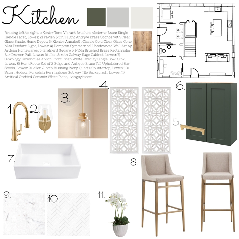 Assignment 9 Kitchen Sample Board Mood Board by Hamilton Interiors on Style Sourcebook