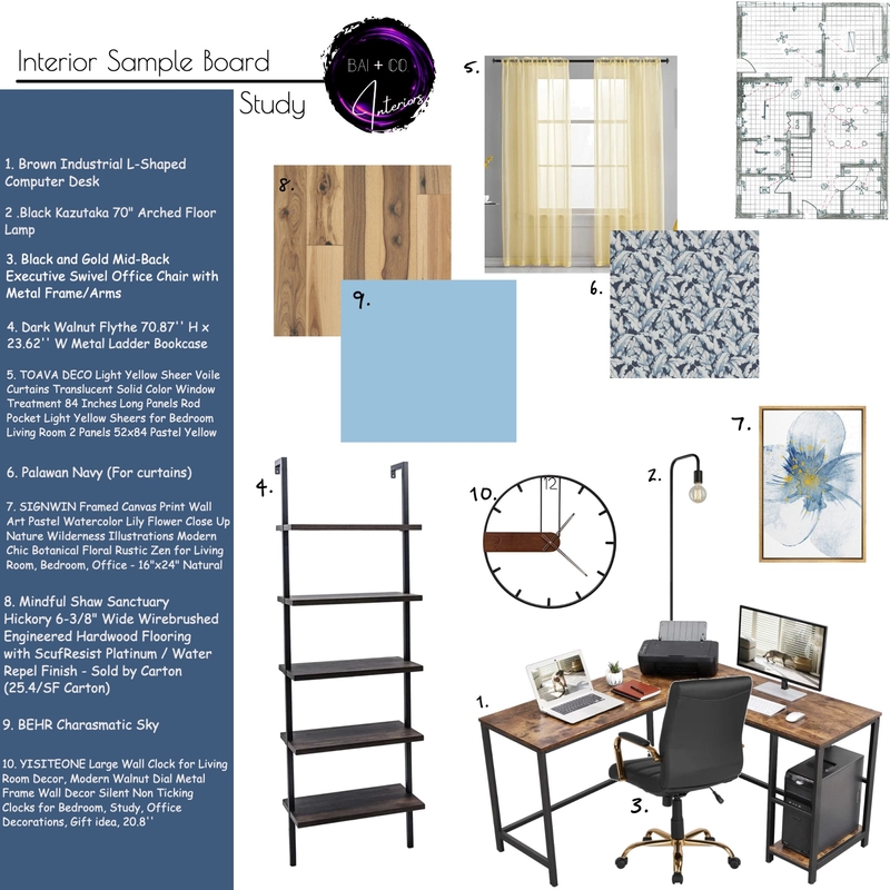 IDI Module 9 Interior Sample Board - Study Mood Board by bai12345 on Style Sourcebook