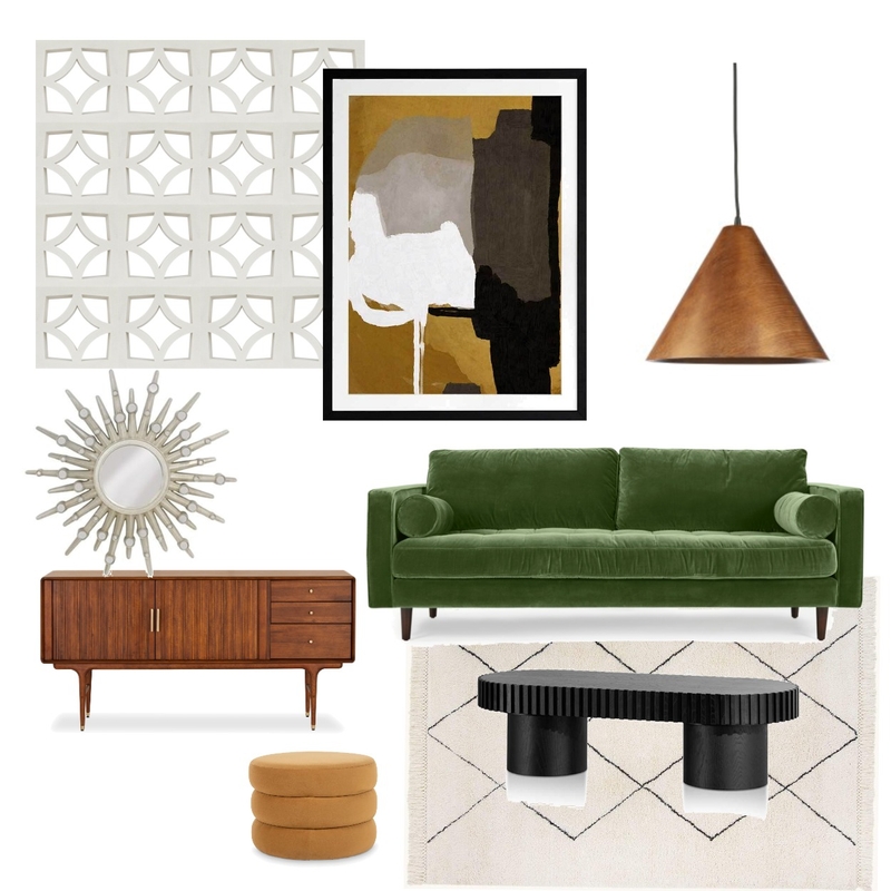 Mid Century Modern Mood Board by Look Styling Co on Style Sourcebook