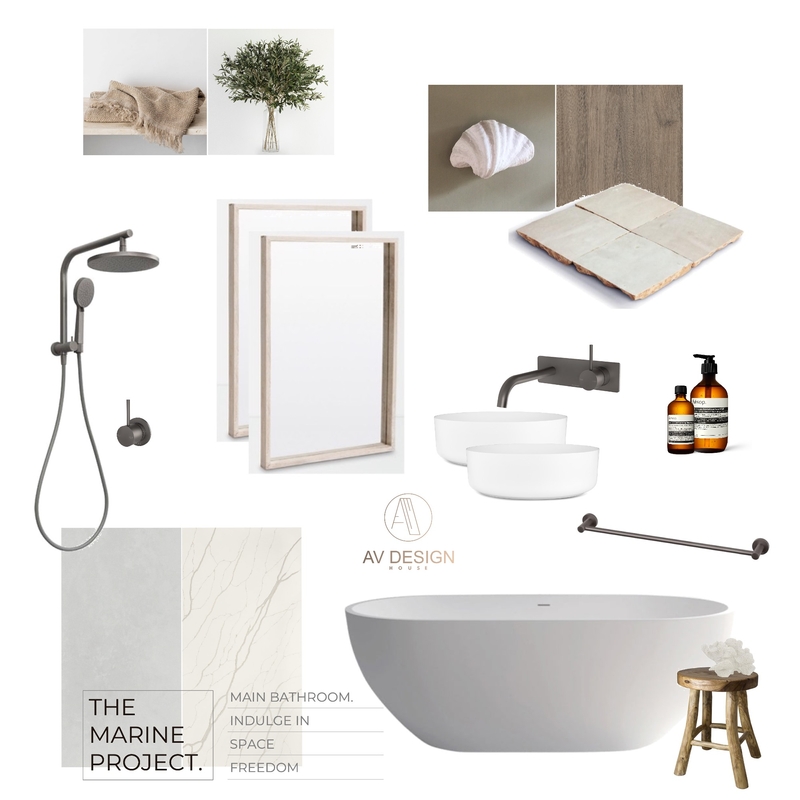 Main Bathroom Mood Board by Aime Van Dyck Interiors on Style Sourcebook