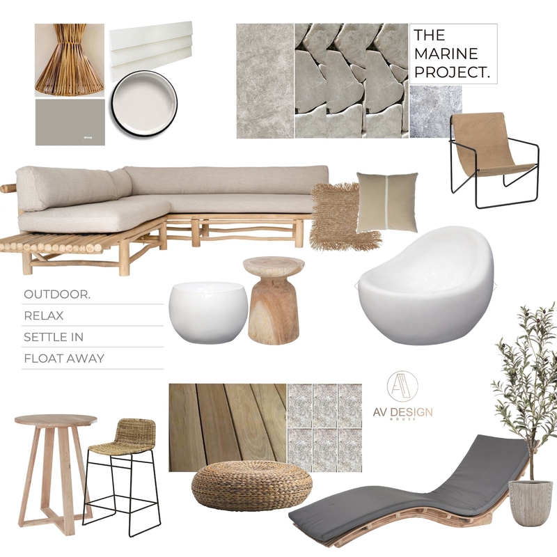 The Marine Project BBQ / Pool Area Mood Board by Aime Van Dyck Interiors on Style Sourcebook