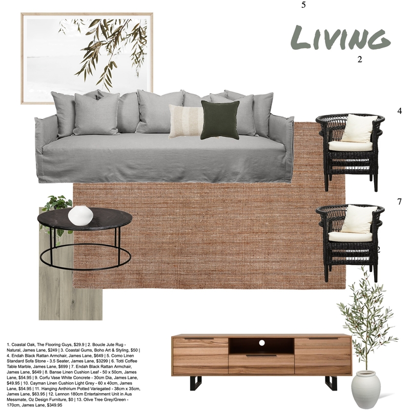 Project Hinterland - Living Mood Board by House of Leke on Style Sourcebook