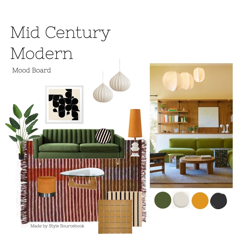 mid century modern mood board Mood Board by Designsbycandice on Style Sourcebook