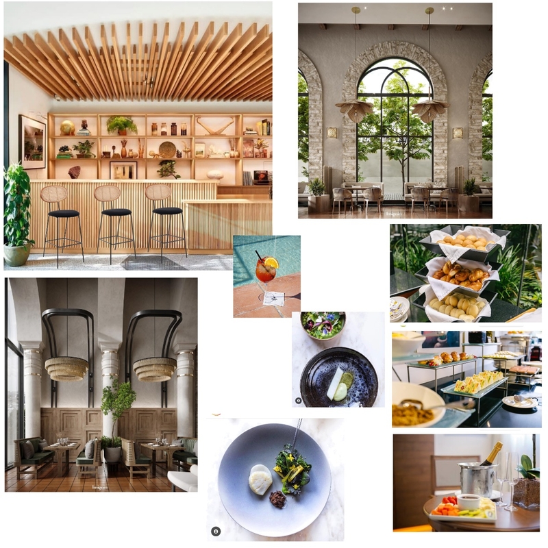 Boutique Hotel Bar Restaurant Mood Board by Maria Giannouli Designs on Style Sourcebook