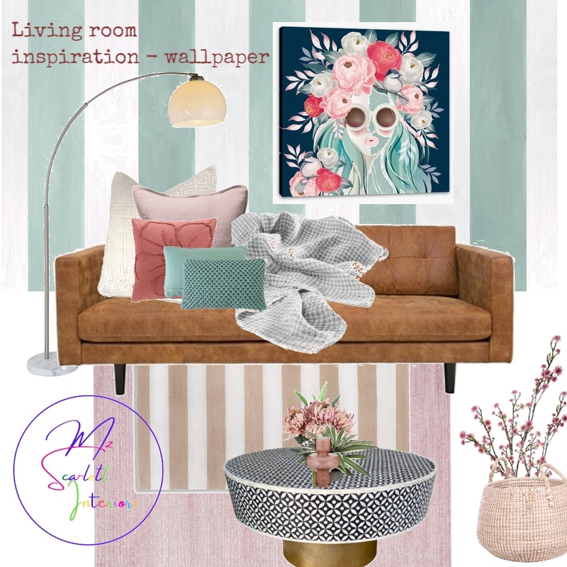 Living room inspiration - wallpaper Mood Board by Mz Scarlett Interiors on Style Sourcebook