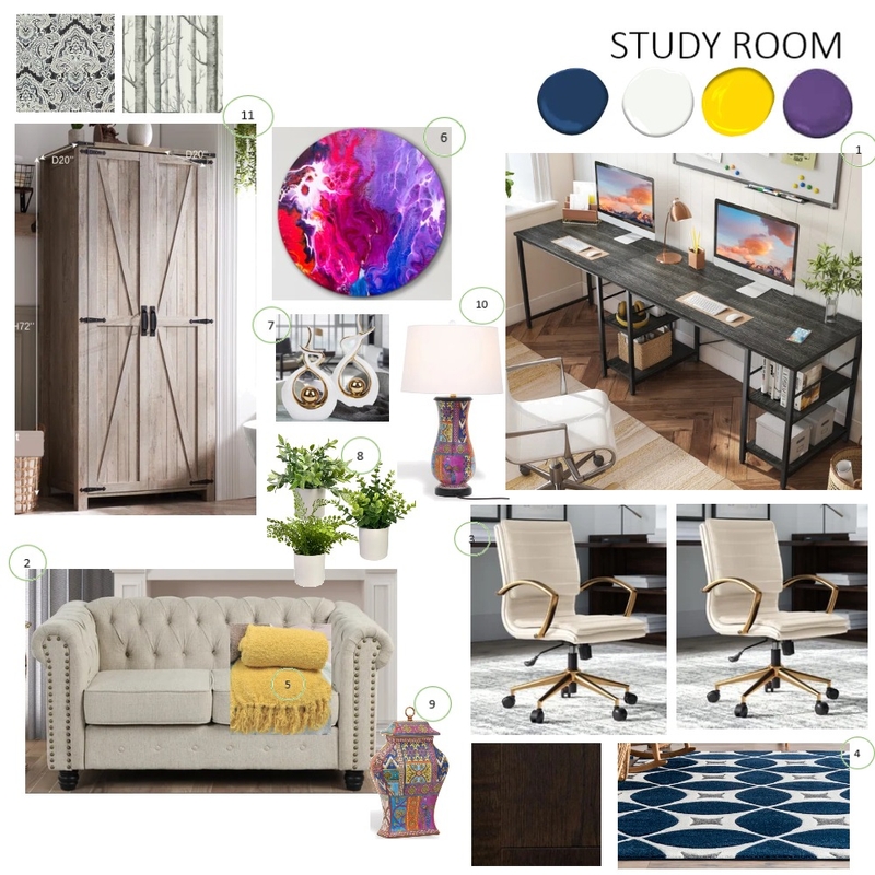 STUDY ROOM Mood Board by ndesigns on Style Sourcebook