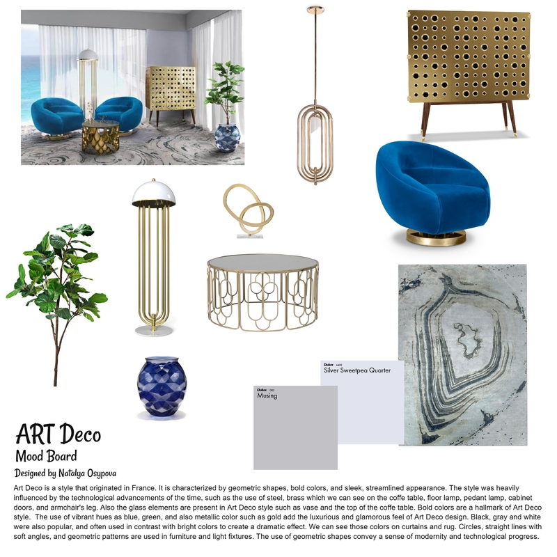Art Deco Style Mood Board by Natali-lv on Style Sourcebook