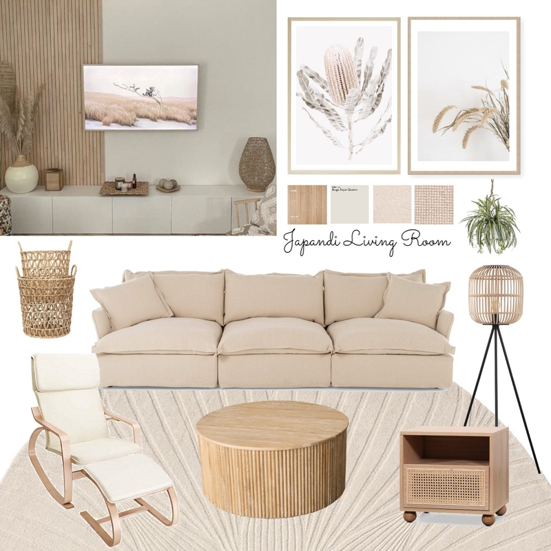 Japandi Living Room #3 Mood Board by kamlehcar on Style Sourcebook