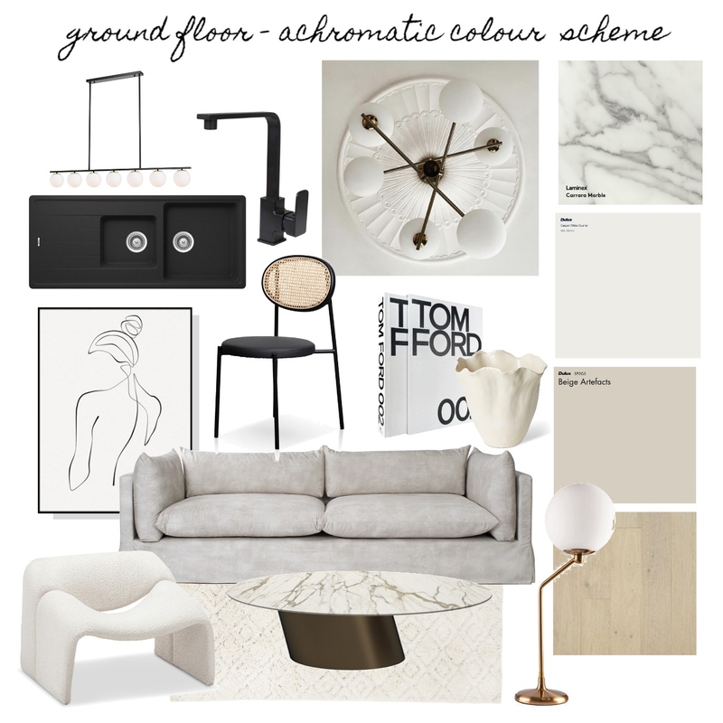 Achromatic Moodboard 2 Mood Board by jendabkim on Style Sourcebook