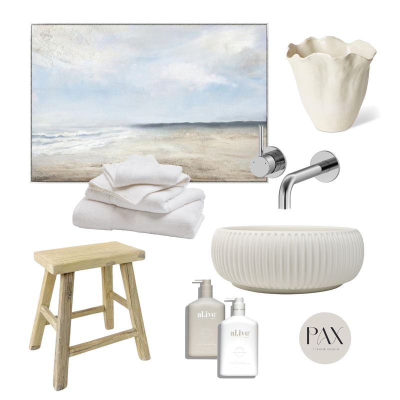 Coastal Bathroom Mood Board by PAX Interior Design on Style Sourcebook