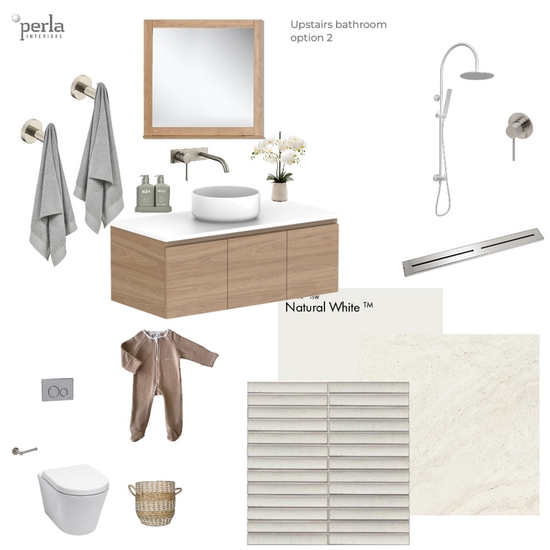 Winnie and Ben upstairs bathroom option 2 Mood Board by Perla Interiors on Style Sourcebook