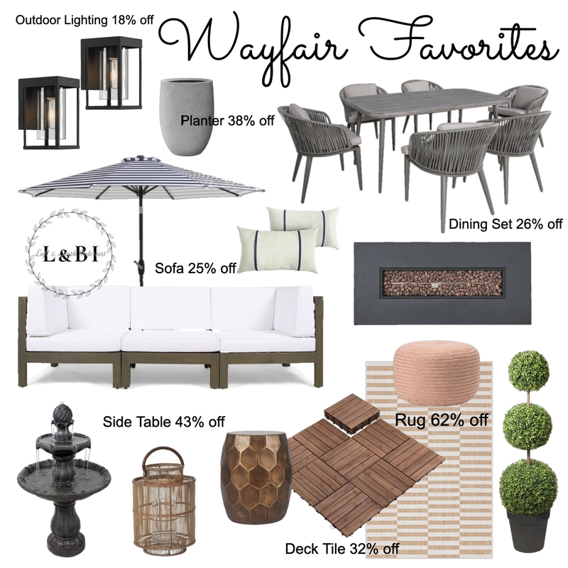 WayFair Outdoor Living Mood Board by Loft&Blush on Style Sourcebook