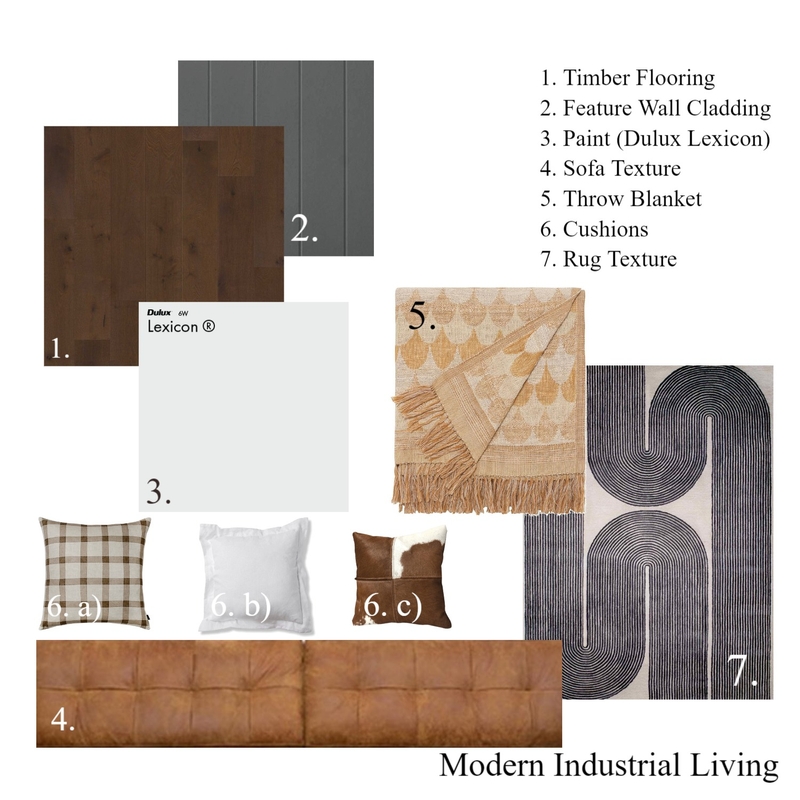 Industrial Living Paint and Fabric Board Mood Board by hayleyponchard on Style Sourcebook