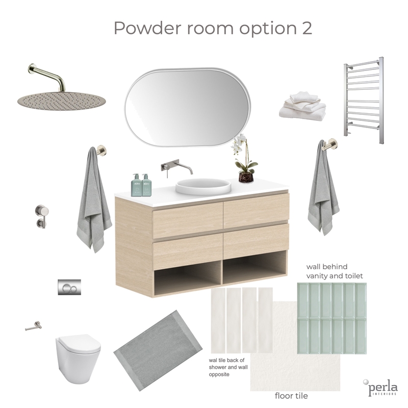 Winnie and Ben Powder room option 2 Mood Board by Perla Interiors on Style Sourcebook