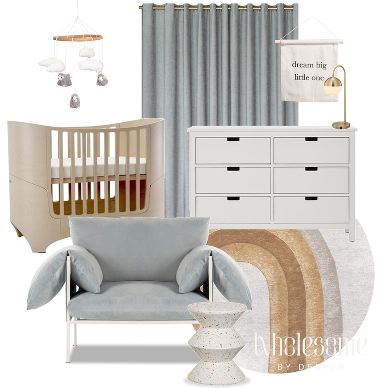 May Nursery Concept Mood Board by Wholesome by Design on Style Sourcebook