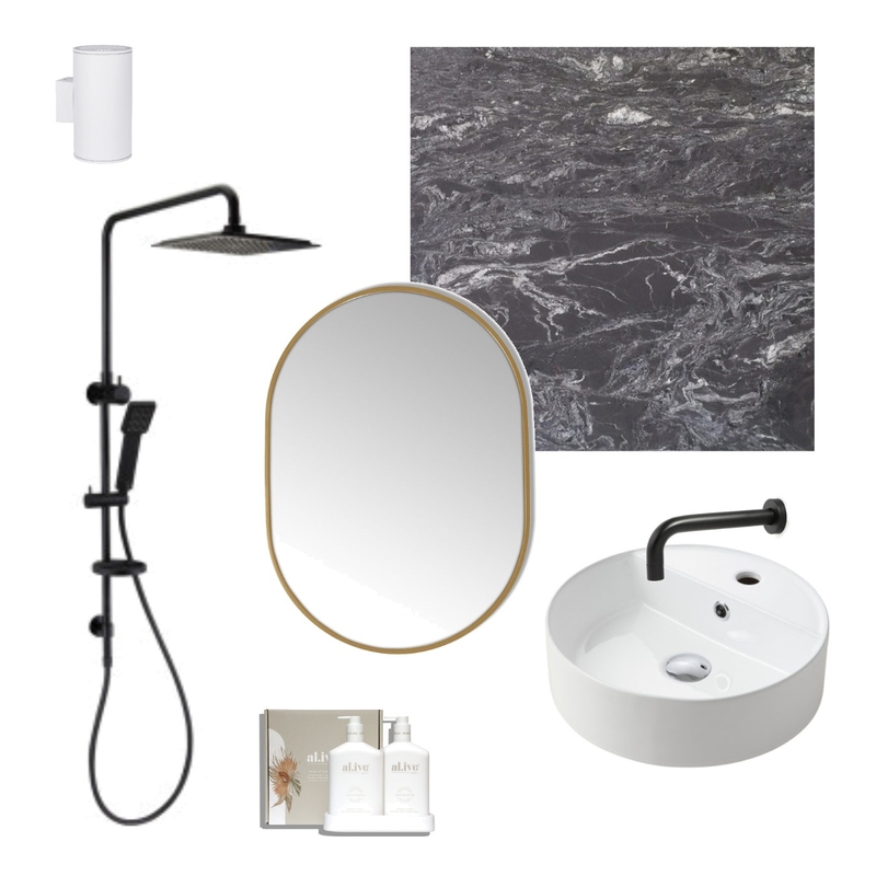 Minimal Moody Bathroom Inspiration Mood Board by Bethany Routledge-Nave on Style Sourcebook
