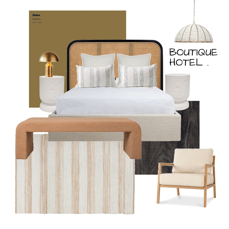 Boutique Hotel Master Suite Mood Board by Emki Interior Design on Style Sourcebook