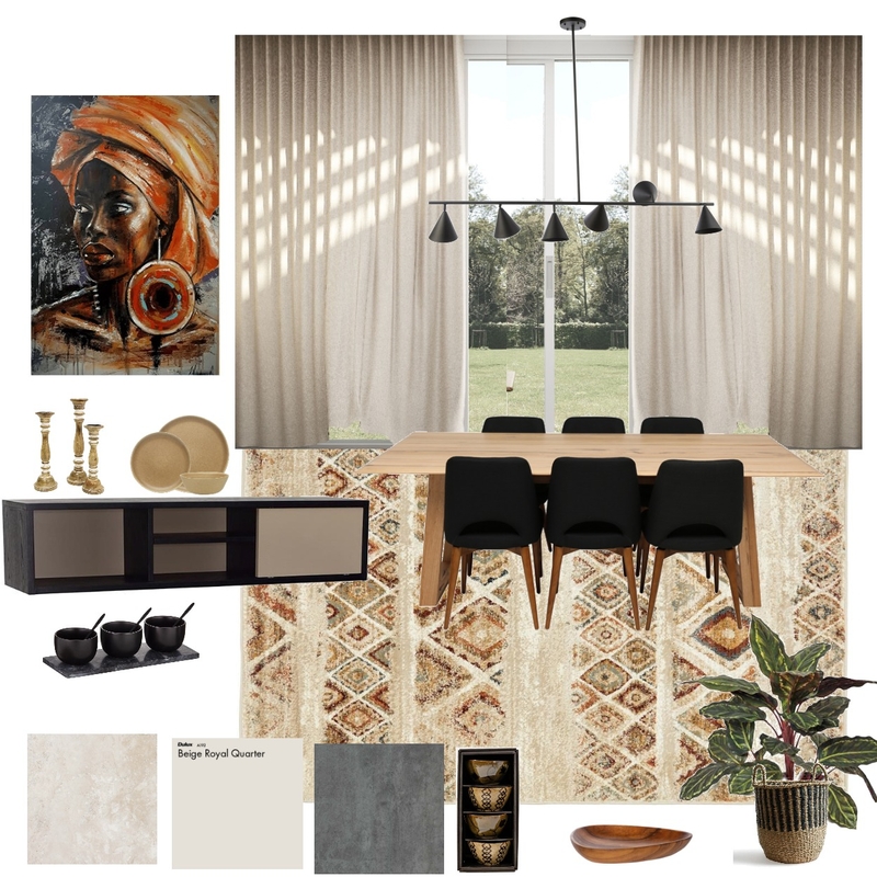 Dining Afristyle Mood Board by Blue Marble Interiors on Style Sourcebook