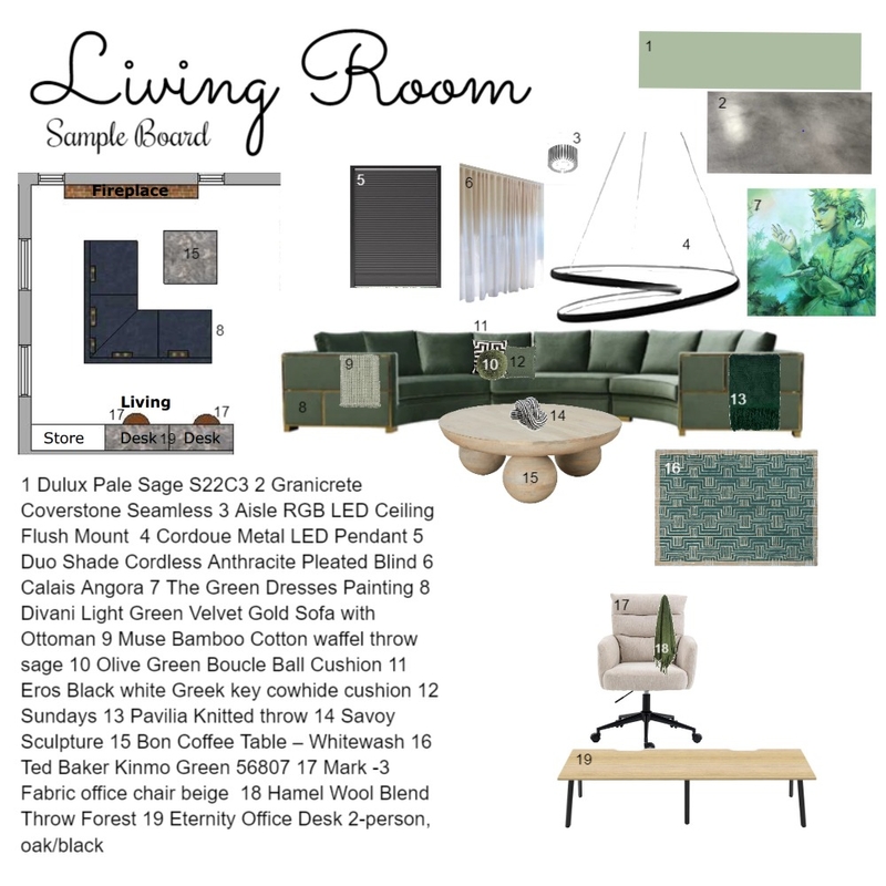 Module 9 Living Room Mood Board by Life by Andrea on Style Sourcebook