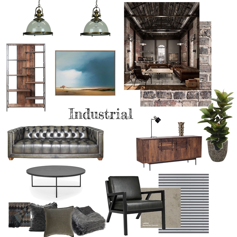 Industrial Mood Board by ALucille on Style Sourcebook