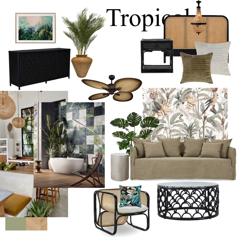 Tropical Mood Board by ALucille on Style Sourcebook