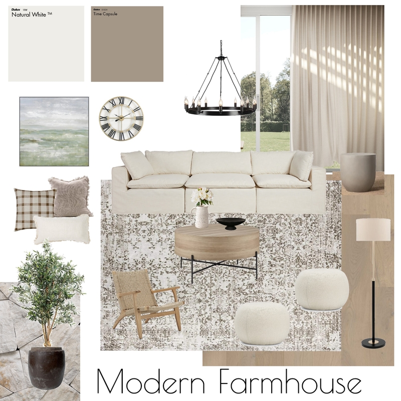 Modern Farmhouse Living room Mood Board by Jacaranda on Style Sourcebook