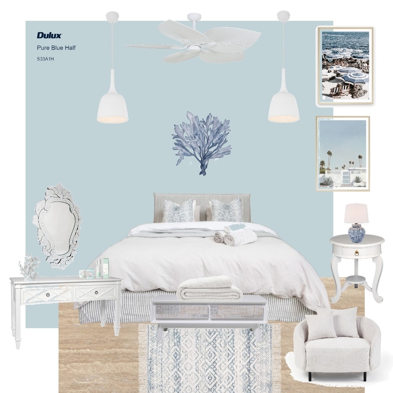 Beach Blue Bedroom Mood Board by Neeky on Style Sourcebook