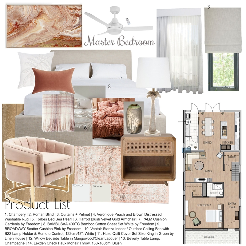 Luxe Country Bedroom Mood Board by Eleni.M Art and Design on Style Sourcebook