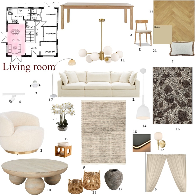 Living room Mood Board by MaïCamara on Style Sourcebook