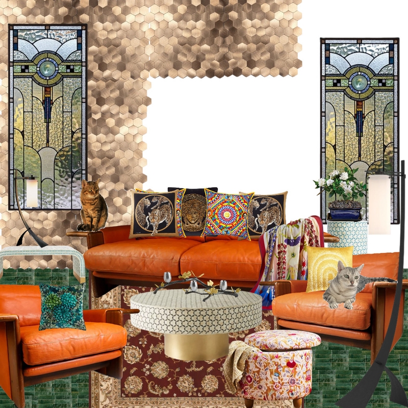 Eclectic Living Room Design by Malak Benzenberg Mood Board by Malak_Benzenberg on Style Sourcebook