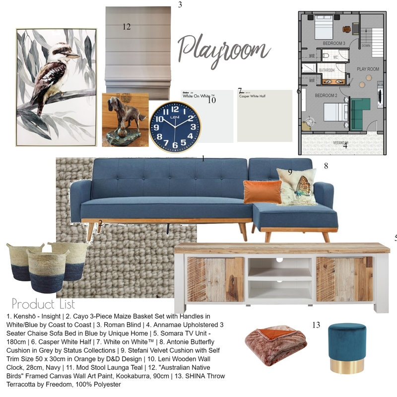 Playroom Mood Board by Eleni.M Art and Design on Style Sourcebook