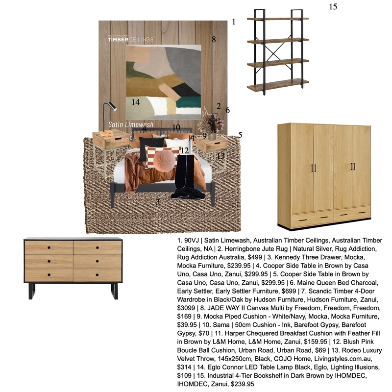 Modern industrial bedroom Mood Board by anths18 on Style Sourcebook