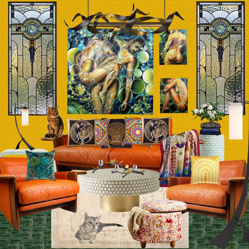Eclectic Living Room Design by Malak Benzenberg Mood Board by Malak_Benzenberg on Style Sourcebook