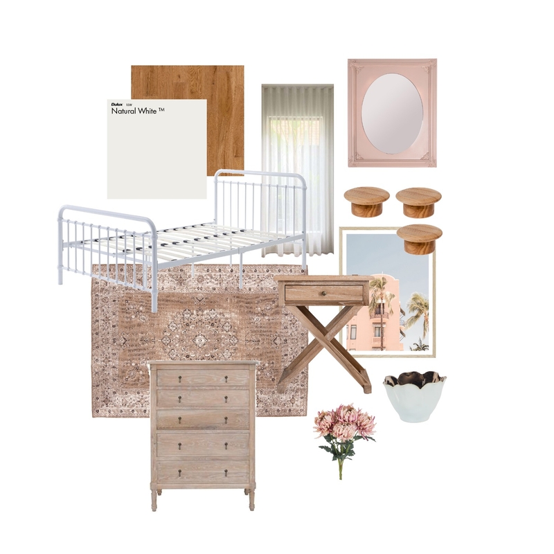 Pink bedroom Mood Board by lanatough_interiors on Style Sourcebook