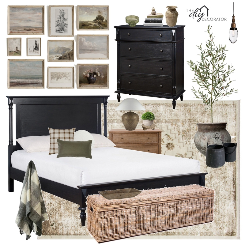 Farmhouse bedroom Mood Board by Thediydecorator on Style Sourcebook