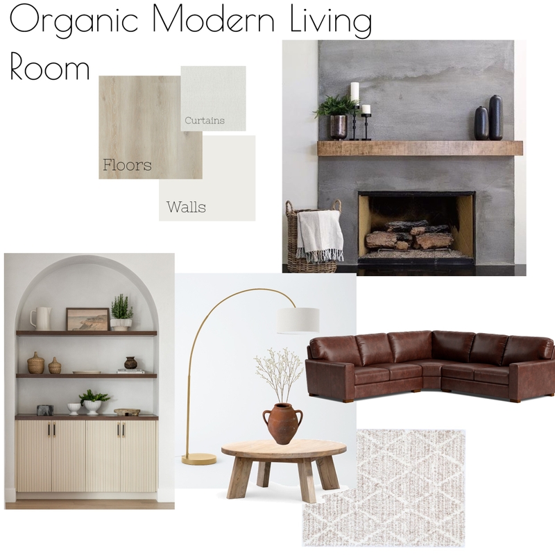 Organic Modern Living Room Mood Board by HannahC on Style Sourcebook