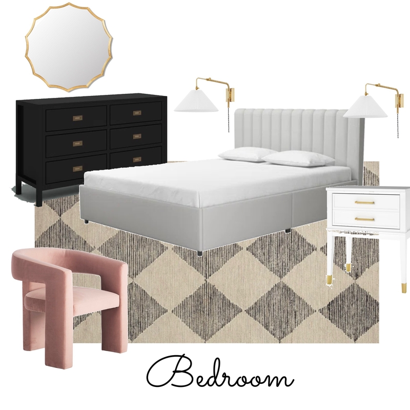 Modern glam bedroom Mood Board by The Design Atelier on Style Sourcebook