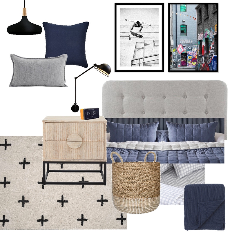 Tween Boy's Bedroom Mood Board by Carly Thorsen Interior Design on Style Sourcebook