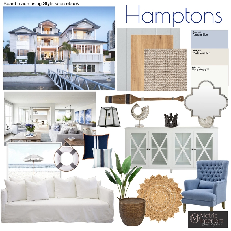 Hamptons Mood Board by Metric Interiors By Kylie on Style Sourcebook