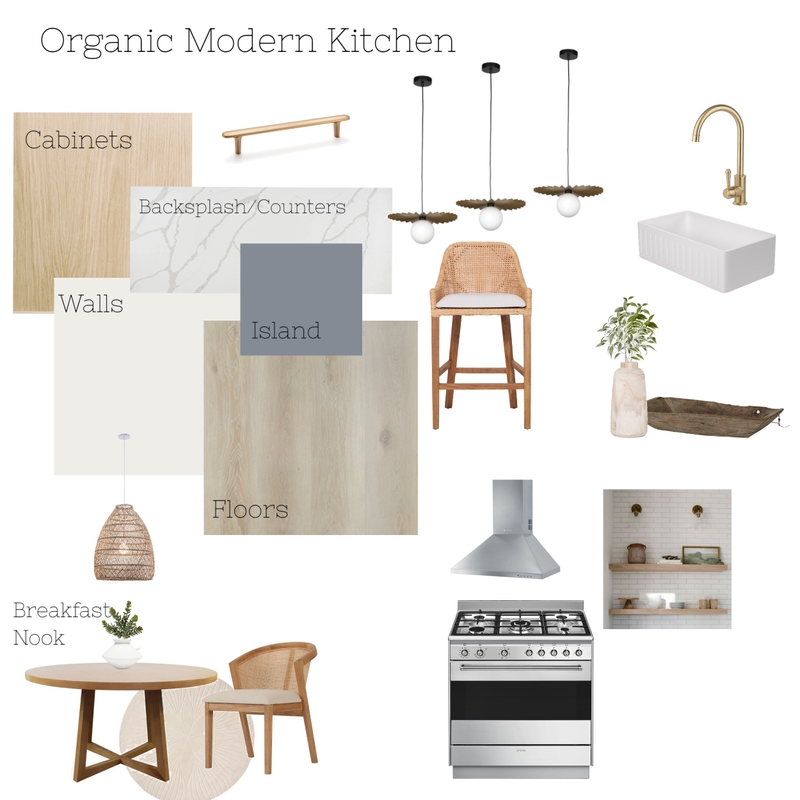 Organic Modern Kitchen Mood Board by HannahC on Style Sourcebook