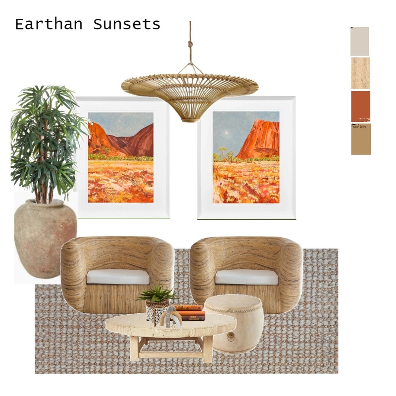 Earthan Sunsets Mood Board by St. Barts Interiors on Style Sourcebook