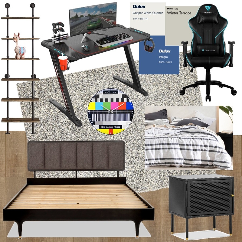 teenager gaming bedroom Mood Board by Decor n Design on Style Sourcebook