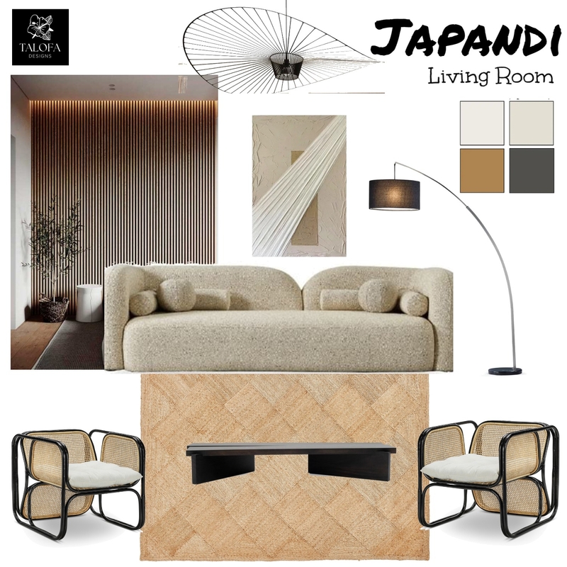 Japandi Living Room Mood Board by Talofa Designs on Style Sourcebook