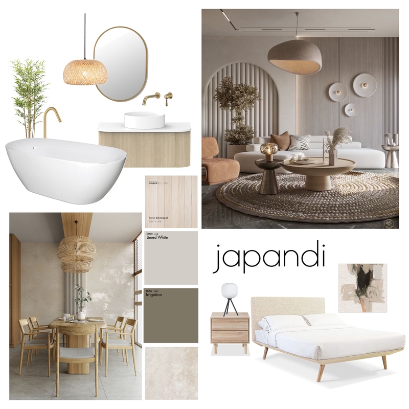 japandi Mood Board by kamilaswiderskax on Style Sourcebook