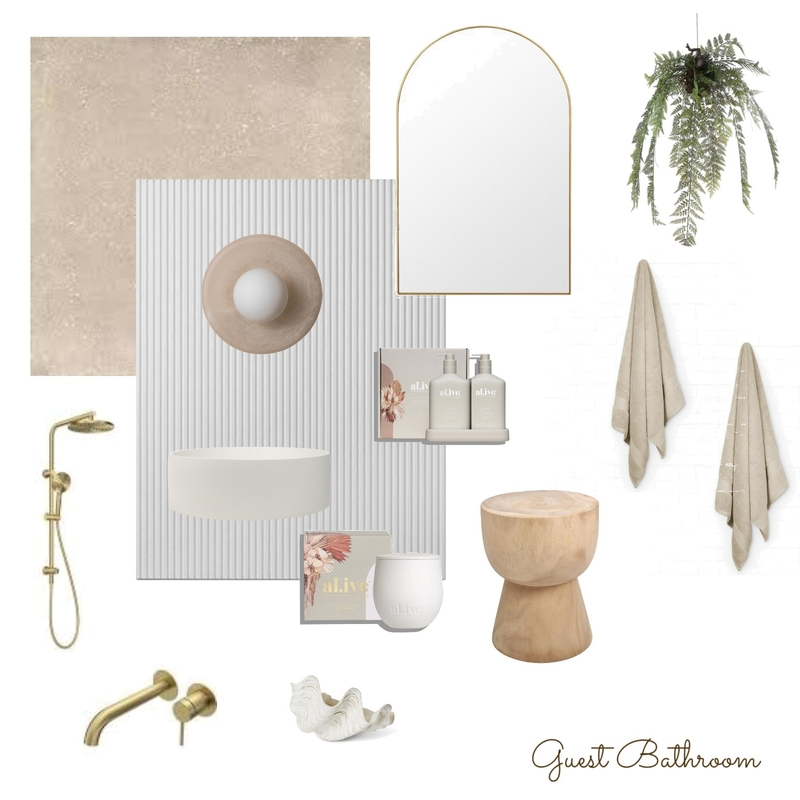 Guest Bathroom Mood Board by Our Coastal Stamford36 on Style Sourcebook