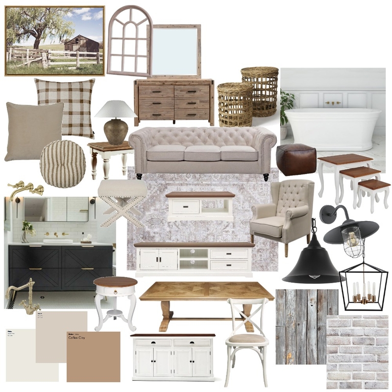 Farmhouse Mood Board Mood Board by PetaSheeds on Style Sourcebook