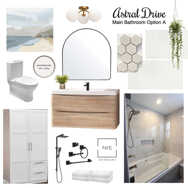 Astral Drive - Main Bath (option A) Mood Board by Nis Interiors on Style Sourcebook