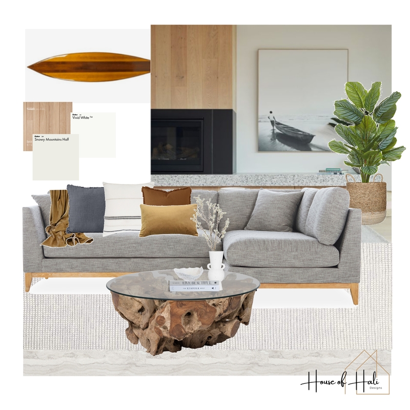 Coastal Contemporary Living Mood Board by House of Hali Designs on Style Sourcebook