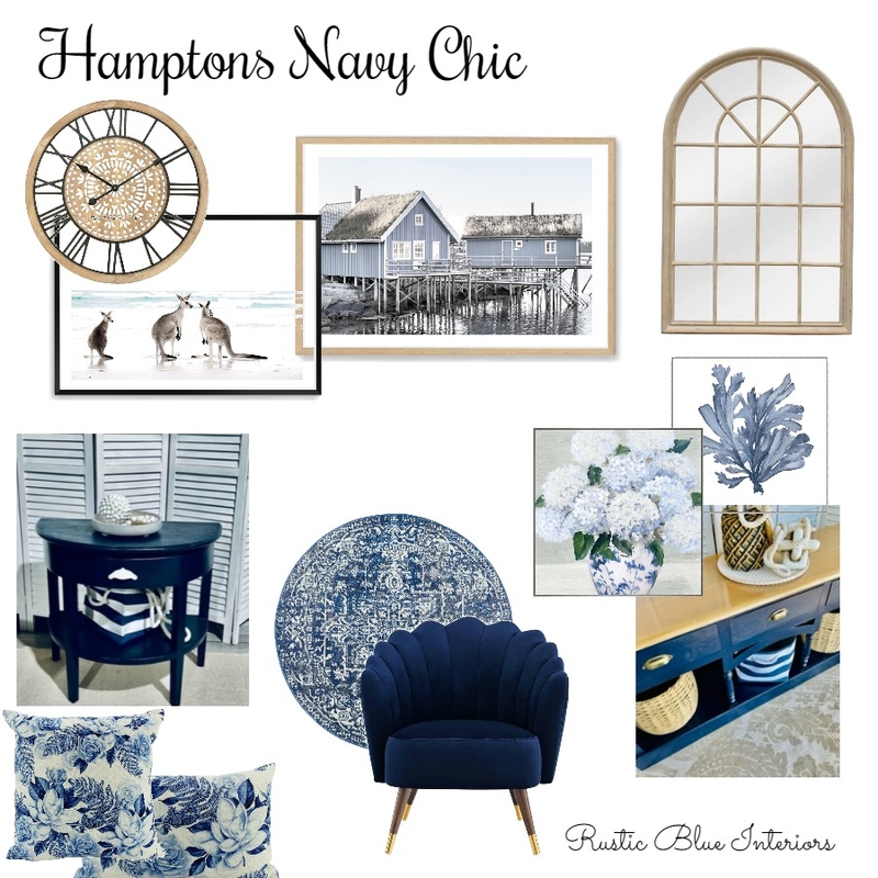 Hamptons Navy Chic Mood Board by Rustic Blue Interiors on Style Sourcebook